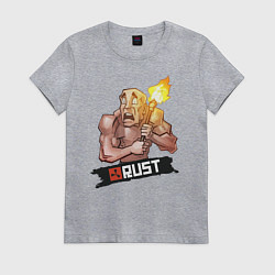 Футболка хлопковая женская Rust, цвет: меланж