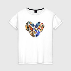 Женская футболка Сердце Из Перьев