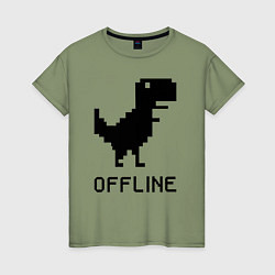 Женская футболка Offline