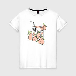 Женская футболка Персиковый Сок