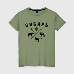 Женская футболка Сибирь