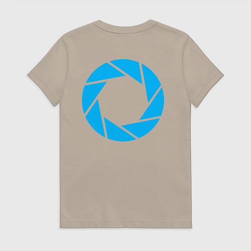 Женская футболка Aperture Laboratorie / Миндальный – фото 2