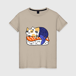 Женская футболка Sushi Cat
