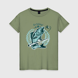 Женская футболка Go Fishing!