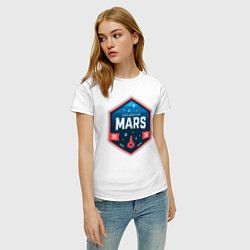 Футболка хлопковая женская MARS NASA, цвет: белый — фото 2