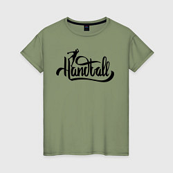Женская футболка Handball lettering
