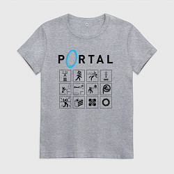 Футболка хлопковая женская PORTAL, цвет: меланж