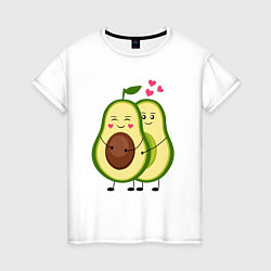 Женская футболка Влюбленные Веганы Авокадо