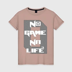 Футболка хлопковая женская No Game No Life Zero, цвет: пыльно-розовый