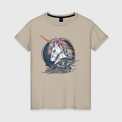 Женская футболка Единорог Rock