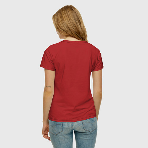 Женская футболка I LOVE CORGI / Красный – фото 4