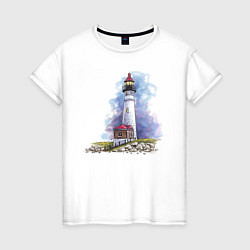 Женская футболка Crisp Point Lighthouse