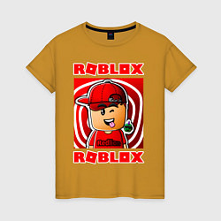 Футболка хлопковая женская ROBLOX, цвет: горчичный