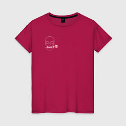 Женская футболка Череп с розой