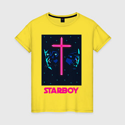 Футболка хлопковая женская STARBOY, цвет: желтый