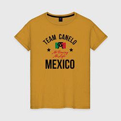 Футболка хлопковая женская Team Canelo, цвет: горчичный