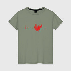 Женская футболка Сердцебиение