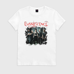 Футболка хлопковая женская Evanescence, цвет: белый