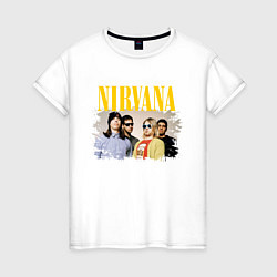 Футболка хлопковая женская NIRVANA, цвет: белый