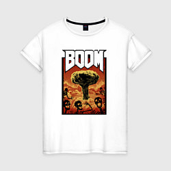 Женская футболка DOOM BOOM