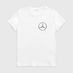 Футболка хлопковая женская MERCEDES-BENZ, цвет: белый