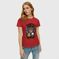 Футболка хлопковая женская FIVE NIGHTS AT FREDDYS, цвет: красный — фото 2