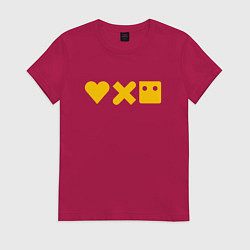 Футболка хлопковая женская LOVE DEATH ROBOTS LDR, цвет: маджента