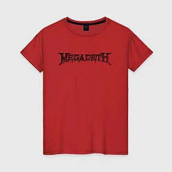 Футболка хлопковая женская Megadeth, цвет: красный