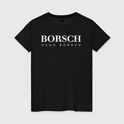 Футболка хлопковая женская BORSCH hugo borsch, цвет: черный
