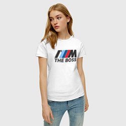 Футболка хлопковая женская BMW THE BOSS, цвет: белый — фото 2