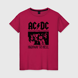 Женская футболка ACDC highway to hell