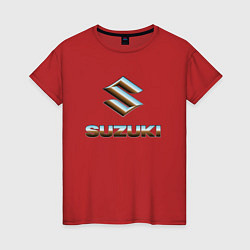 Футболка хлопковая женская Suzuki, цвет: красный