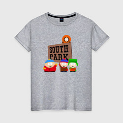 Футболка хлопковая женская South Park, цвет: меланж