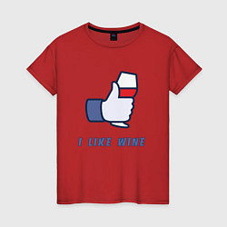 Женская футболка I like Wine