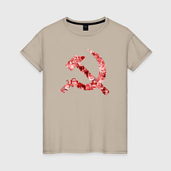 Женская футболка Ахегао СССР