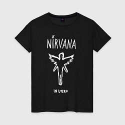 Футболка хлопковая женская Nirvana In utero, цвет: черный