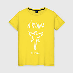 Футболка хлопковая женская Nirvana In utero, цвет: желтый