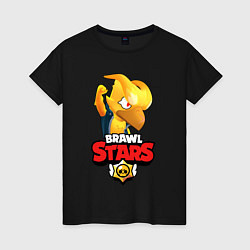 Футболка хлопковая женская BRAWL STARS CROW PHOENIX, цвет: черный