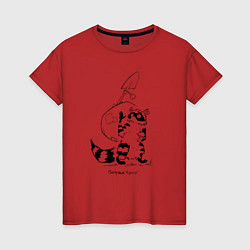 Женская футболка Курьер - Енот 2
