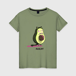 Женская футболка Авокадо кот - авокот