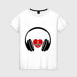 Женская футболка Музыка в сердце