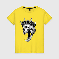 Женская футболка Fangs - skull and crown