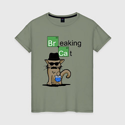 Женская футболка Breaking Cat