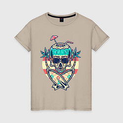 Женская футболка Skull Summer
