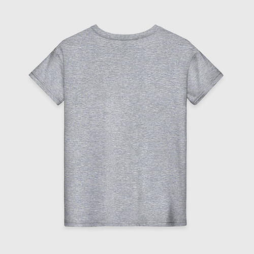 Женская футболка Котенок с ромашками / Меланж – фото 2