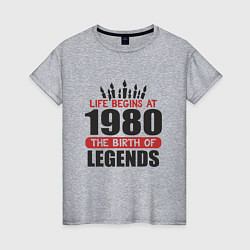 Женская футболка 1980 - рождение легенды
