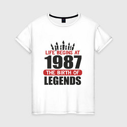 Женская футболка 1987 - рождение легенды