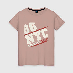 Женская футболка 1986 New York Brooklyn