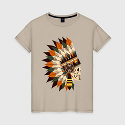 Женская футболка Индейские мотивы арт