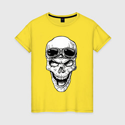 Женская футболка Skull and glasses